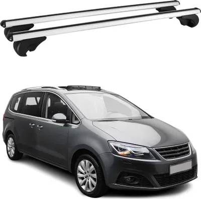 Produktbild von Dachträger Grundtäger für Seat Alhambra mk2 2010-2020 75kg Alu Silber 2 tlg