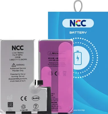 Produktbild von Kompatibel NCC Ersatzakku Akku Batterie Battery 3582 mAh  für Apple iPhone 16 Pro A3293, A3083, A3292 & Werkzeug