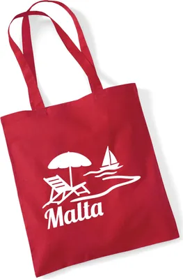 Produktbild von Huuraa Jutebeutel Malta Malta 10 Liter Classic Red Baumwolle Tasche Geschenkidee