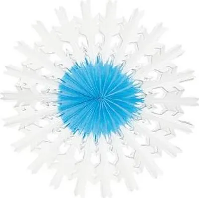 Produktbild von Dekofächer Schneestern 60cm, schwer entflammbar