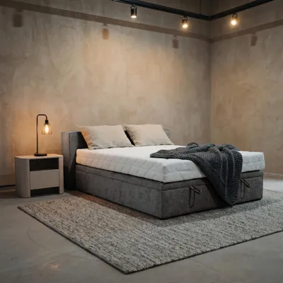 Produktbild von TRADA Polsterbett 160x200 Luca mit Stauraum und Matrtaze Modern Design Dunkelrau