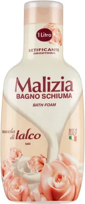 Produktbild von 6x Malizia Bagnoschiuma Nuvola di Talco 1Lt Talk Schaumbad + Italian Gourmet Polpa 400g