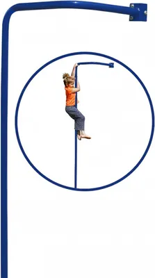 Produktbild von Feuerwehrstange 2,70 m Spielturm Kletterstange Metall (blau) | Must-Have Klettergerüst und Spielturm Zubehör für Spielplätze und Spieltürme, Alternative zum Kletternetz, 270 cm hoch