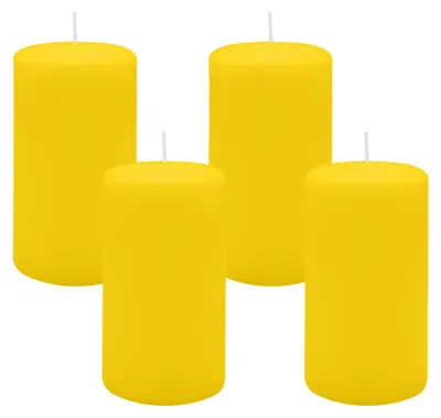Produktbild von Stumpenkerzen Citron 130 x 70 mm, 4 Stück