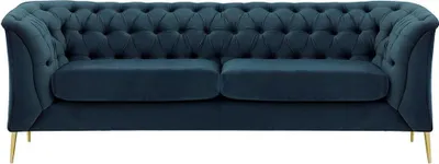 Produktbild von SLF24 - 2,5-Sitzer Sofa Chesterfield Modern - blau - Velluto 11