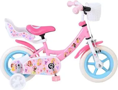 Produktbild von Disney Prinzessinnen Kinderfahrrad - Mädchen - Mag-Felgen - 12 Zoll - Rosa