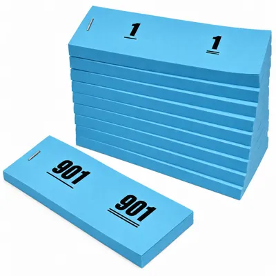 Productafbeelding van Benza Garderobenummers Nummerbloks Lootjes - Blauw