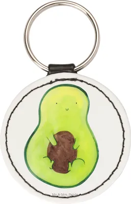 Produktbild von Mr. & Mrs. Panda Schlüsselanhänger Avocado Kern - Weiß - Geschenk, anhänger schlüssel, Spruch Leben, Frucht, Taschenanhänger, Pflanze, schlüsselbund, edel, glücklich