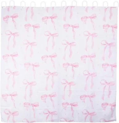 Produktbild von Rosa Duschvorhang 180x180cm Polyester Badvorhang für Frauen