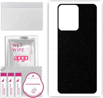 Produktbild von apgo Rückseite Schutzfolie, Skin, kompatibel mit Vivo Y77E, Hinten Displayschutzfolie aus Vinylfolie, kratzfest, einfache Montage - Mattschwarz