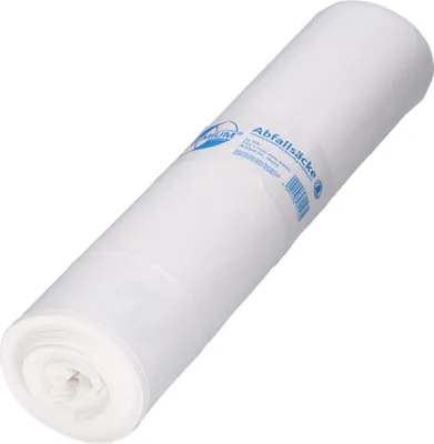 Produktbild von DEISS 16001 Müllsack Recycling - 120 Liter, weiß, 25 Stück, Recycling-LDPE