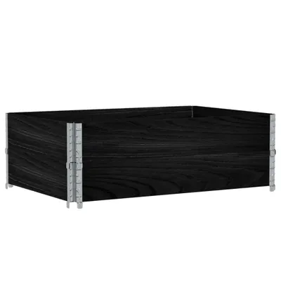 Produktbild von Pflanzkasten Schwarz 120x80 cm Massivholz Kiefer
