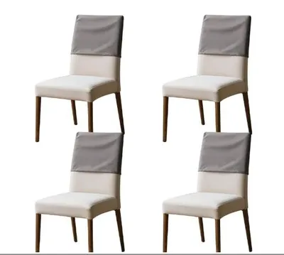 Stuhlbezug-Set 4er-Pack, elastisch, Polyester, 28x48 cm, schwarz