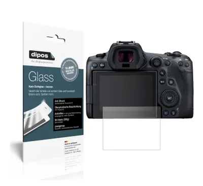 Produktbild von 2x Schutzfolie für Canon EOS R5 matt - Anti-Shock 9H Folie dipos Glass Kunststoffglas