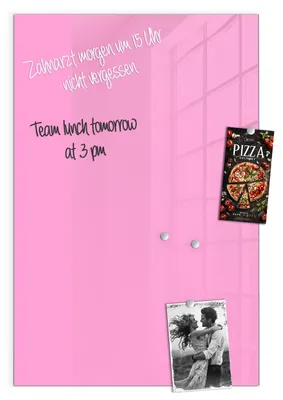 Produktbild von Magnettafel 40x60cm Pinnwand Whiteboard beschreibbar - Rosa Hintergrund