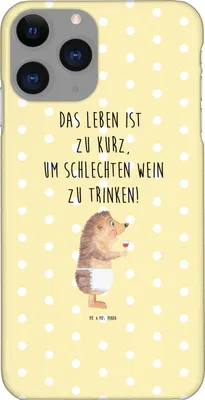 Produktbild von Mr. & Mrs. Panda Iphone 11 Pro Handyhülle Igel Wein - Gelb Pastell - Geschenk, Lustige Sprüche, Weinglas, Weißwein, Weinliebhaber, Rotwein, Handy Case, Spruch