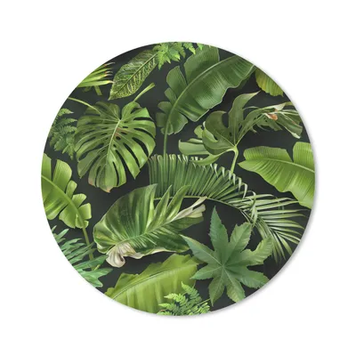 Produktbild von MuchoWow® Mauspad Mousepad Muster - Tropisch - Blätter - Jungen - Mädchen - Kinder - Kind 50x50 cm - Mousepads - Maus Mat - Pad - Mausunterlage - Vinyl