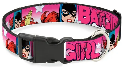 Obrázok produktu pre Dekoratívne spony s motívom Batgirl, písmená v bublinovom štýle, s hviezdičkami, ružové/biele, plastové