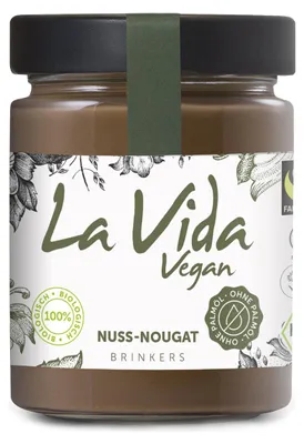 Produktbild von Brinkers La Vida Vegan  Nuss Nougat Creme Brotaufstrich 270g