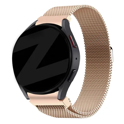 Produktbild von Bandz Milanaise-Laufband Galaxy Watch 7 (40 & 44 mm) / Galaxy Watch 6 (Classic) / Watch 5 (Pro) / Watch 4 (Classic) / Watch FE – Milanaise-Armband mit Magnetverschluss – Roségold