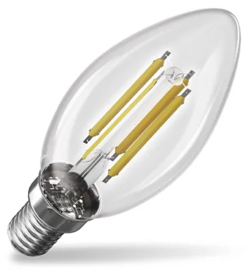 LED žárovka Filament svíčka A CLASS / E14 / 3,8 W (60 W) / 806 lm / teplá bílá