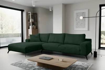 Produktbild von VENASI ASPEN CORD Links Ecksofa ohne Schlaffunktion Sofa L Form Eckcouch Couchgarnitur Couch GRÜN