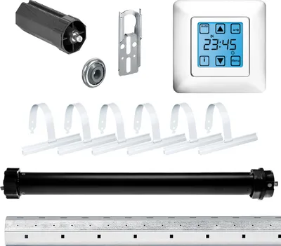 Produktbild von Komplett-Set | PE5 20/15-60 inkl. Quattro S50 | 20Nm = Zugkraft bis 50Kg | 60mm Achtkant Welle | Wellenlänge 275 | Rolladenmotor, Rolladenantrieb