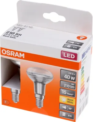 Produktbild von Osram LED Star R50, 3,3 W, 40 W, E14, 210 lm, 15000 h, Warmweiß