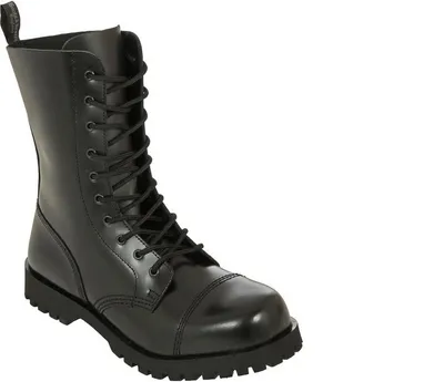 Produktbild von Boots & Braces - 10 Loch Stiefel Rangers Schwarz Größe 41 (UK7)