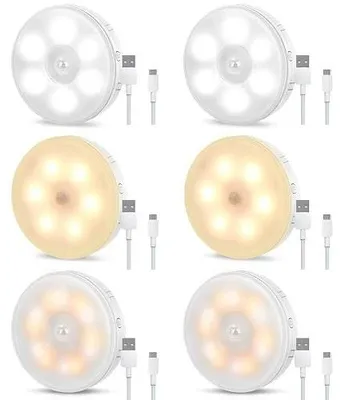 Zdjęcie produktu dla Lampka nocna czujnik ruchu LED USB szafa sypialnia kuchnia