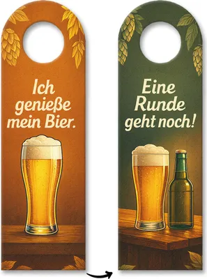 Produktbild von Ich genieße Bier Eine Runde geht noch Türhänger