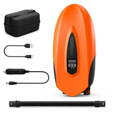 Produktbild von 12000mAh SUP Elektropumpe 20 PSI, tragbar, kabellos, schnelles Aufpumpen und Ablassen, Auto-Stopp, für SUP, Kajak, Schlauchboot und Zelte