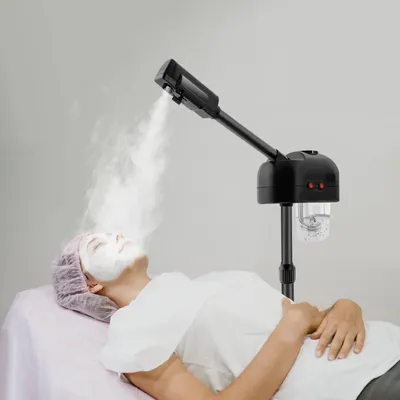 Produktbild von Gesichtsdampfer - Gesichtssauna - 800 W - 750 ml Tank - Höhenverstellbar - Heißer Dampf - EU-Stecker -  - Schwarz