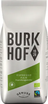 Produktbild von Fairtrade-Kaffee ESPRESSO FAIR von Burkhof, 1000g Bohnen