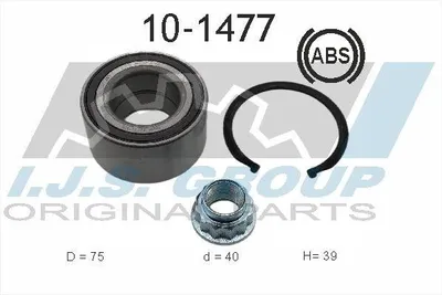 Produktbild von IJS GROUP Radlagersatz Vorne für TOYOTA Yaris Schrägheck (P9) 75mm 10-1477