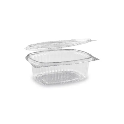 Produktbild von 50 Feinkostbecher oval klar mit Deckel 500 ml PET