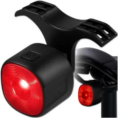Produktbild von Fahrrad Ruecklicht LED 100 Lm USB-C Akku IP66 6 Modi Bis 100 Std Seiten Sichtbarkeit Aluminium Gehaeuse Mit Sattel Und Sattelstuetze Halter