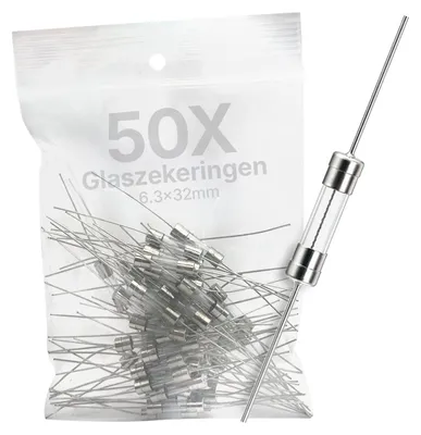 Productafbeelding van VLTG Glaszekering 6.3x32mm - Soldeerdraad - 10A - F (Snel) - 50 stuks
