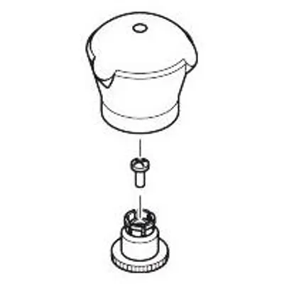 Produktbild von AXOR 18292090 Warmwassergriff Axor Mondaro