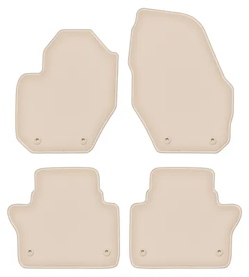 Produktbild von DURBAN Beige Velours-Fußmatten-Set für Volvo S60 II Lang/lang (2010-2018)