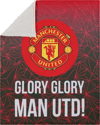 Produktbild von Manchester United FC EPL Slogan Sherpa Plüschdecke