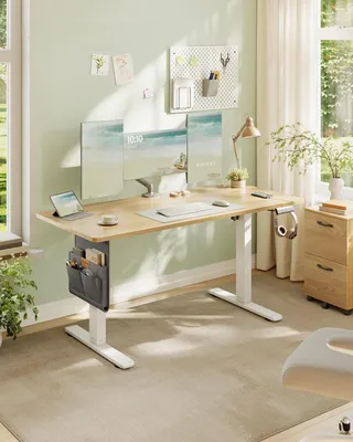 Produktbild von SONGMICS Höhenverstellbarer Schreibtisch, 140 cm, USB-C-Anschluss, Memory-Funktion mit 4 Höhen