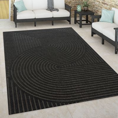 In- & Outdoor Teppich, Terrasse u. Balkon, Wetterfest Skandinavischer Stil Grösse 80x150 cm