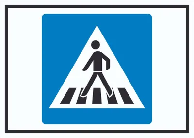 Produktbild von Fußgängerüberweg Symbol Schild A0 (841x1189mm)