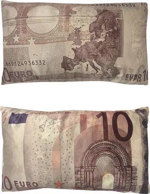 Obrázek produktu pro Dekorační polštář bankovka 10 Eur 30x50cm