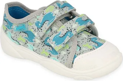 Produktbild von Jungen sneakers Befado Maxi 907P156 grau mit Dinosauriern 22