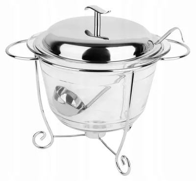 Produktbild von Suppenterrine mit Stövchen Glas 4L Tadar Longa mit Kelle
