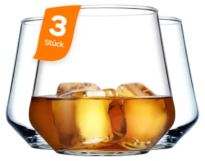 Produktbild von Pasabahce Allegra Whiskygläser – 3er Set, 345 ml