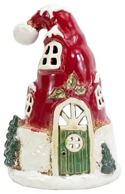 Immagine prodotto di Candeliere per tealight, modello "Haus", bianco, in Vetroceramica, marca Clayre & Eef