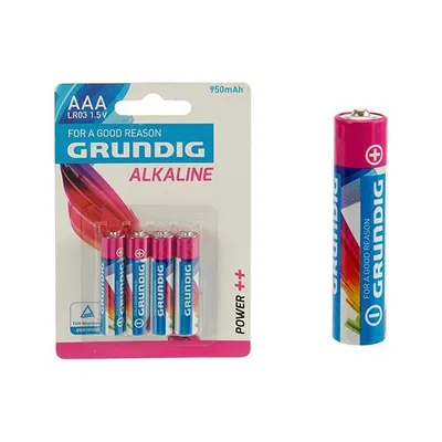 Obrázek produktu pro Baterie Grundig LR03/AAA 1,5 V alkaline 4ks